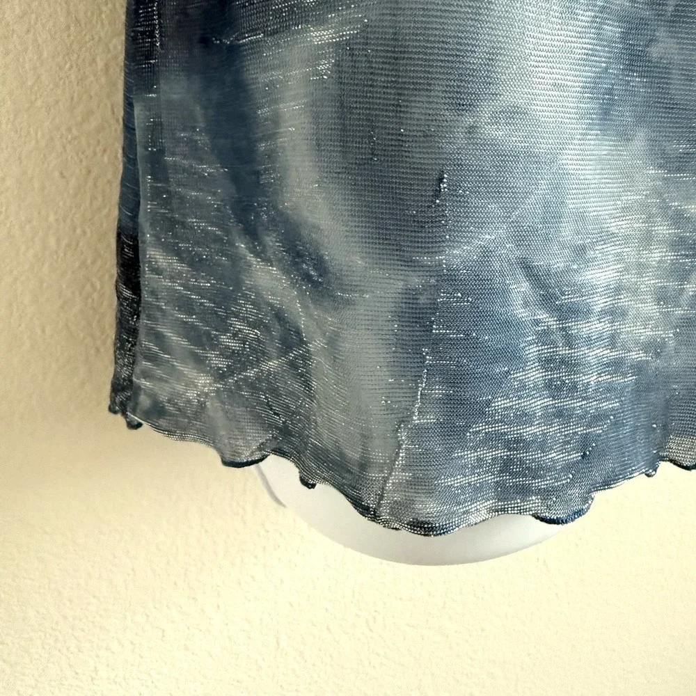 Vintage‎ Fredericks Of Hollywood Sheer Lingerie Womens Large Blue Sparkle Fairy